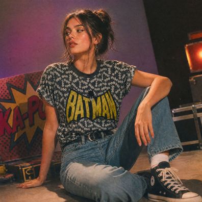 Batman DC Comics T-Shirt Damen Gr. UK 10 DE 36 38 Mehrfarbig Atmosphere Print