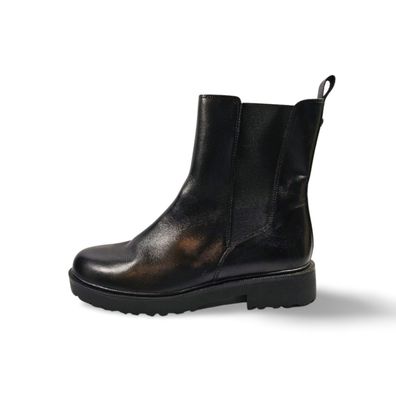Caprice Plateaustiefelette Damen Gr. 38 Nappaleder Schwarz Neuwertig