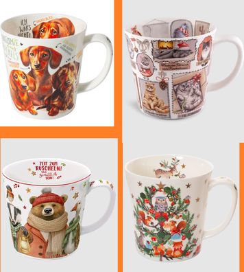 1 Kaffeebecher Dackel, Katzen, Waldtiere, Bär, Kaffeetasse Tassen Teetassen Becher