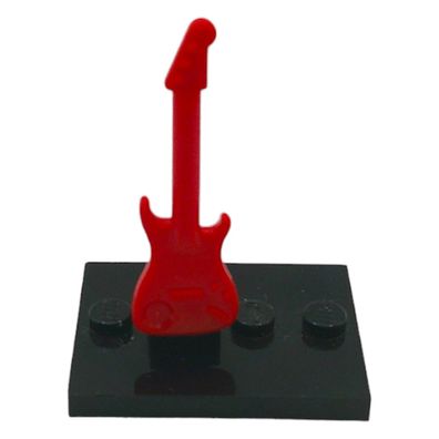 LEGO® E-Gitarre rot - Zubehör Musik Instrument für Minifigur, Rock Musikstar