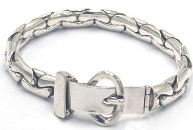 Massivers Schnallen Armband0,925 Sterlingsilber UNO A ERRE 90er Jahre
