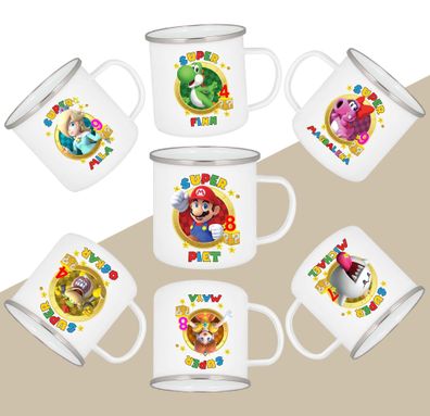 Super Mario Tasse Personalisiert mit Namen & Alter Weihnachtsgeschenk Kinder Yoshi