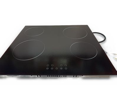 Starcharts Einbau-Induktionskochfeld 4 Zonen 7400 W mattschwarzes Glas
