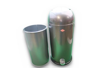 Wesco Kickmaster Maxi Abfallsammler 40 L Graphit Stahlblech mit Dämpfer