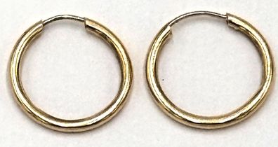 Vintage Gold Creolen 14K/0,585 Gelbgold - Zierlich