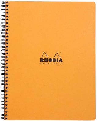 Rhodia 19300C Notizbuch (mit Doppelspirale mikroperforiert, kariert, 4-fach Lochung,