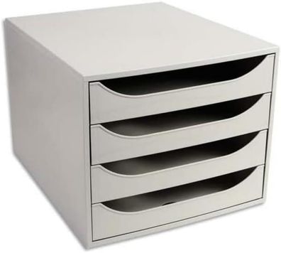 Exacompta 228606D Ablagebox Office mit 4 Schubladen für DIN A4+ Dokumente. Ecobox mit