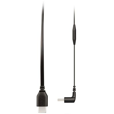 USB Flachkabel, USB-C Stecker > USB-C Stecker 90° (schwarz, 30cm)