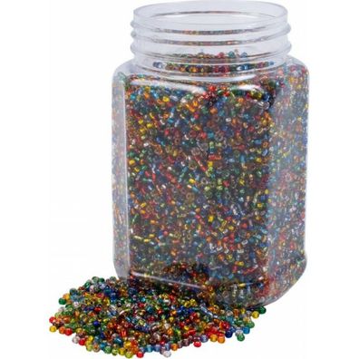 Playbox Perlen rocaille 500g transparent