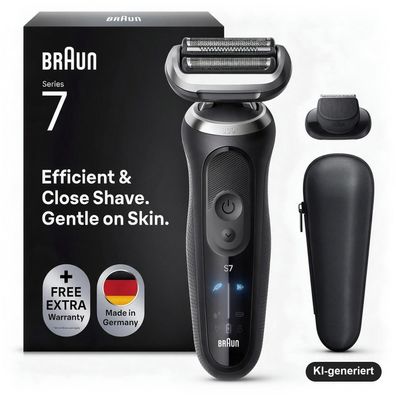 Braun Series 7 Elektrorasierer Herren mit Präzisionstrimmer-Aufsatz, Wet & Dry,