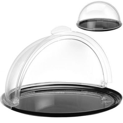 Rundes Buffet-Serviertablett mit Rolldeckel, Durchmesser 215 mm - Hendi 203552