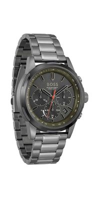 Hugo Boss Solgrade Herrenuhr silber schwarz HB1514034