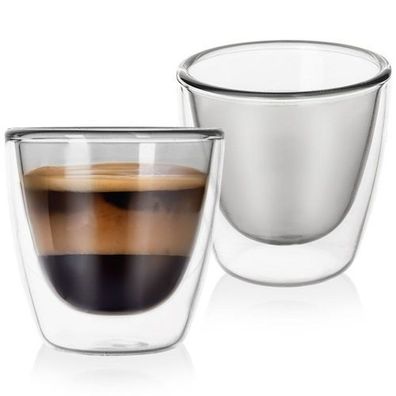 Doppelwandige Thermogläser für Espresso-Kaffee DOUBLE 90 ml 2 Stück