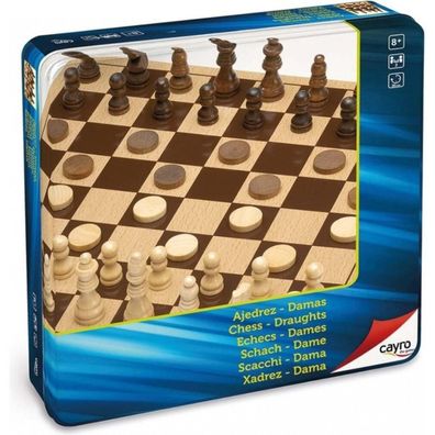 Schach- und Dame-Brett Cayro Holz