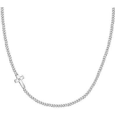 Steel necklace with cross SKR62