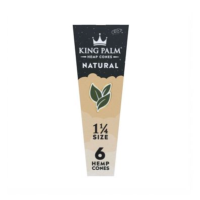 King Palm Hemp Cones 1 1/4 Natural à 6 Cones