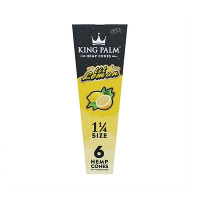 King Palm Hemp Cones 1 1/4 LIL LEMON à 6 Cones