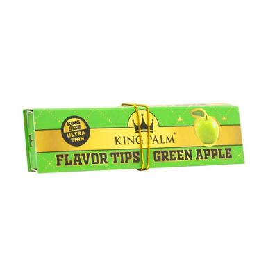 King Palm King Size Papers + Flavour Tips GREEN APPLE - 1 Heft à 32 Blatt und 16 Tips