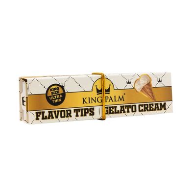 King Palm King Size Papers + Flavour Tips GELATO CREAM- 1 Heft à 32 Blatt und 16 Tips
