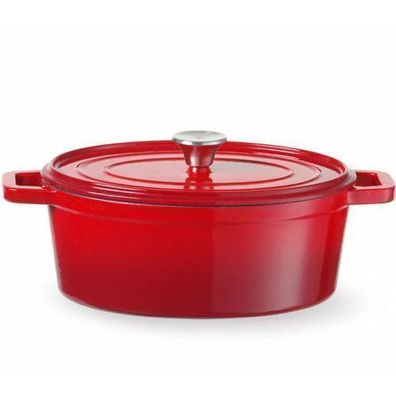 Emaillierter Gusseisentopf 4,4 l rot - Hendi 626849