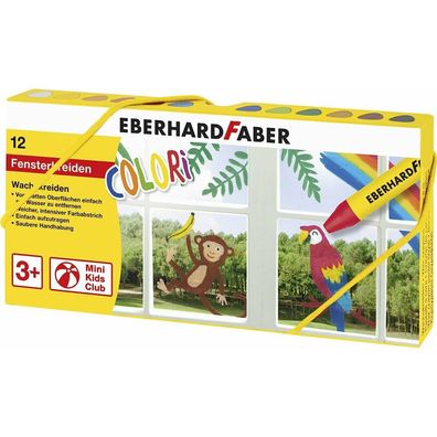 Wachsmalkreide für Fenster, 12 Stück, sortiert 524112