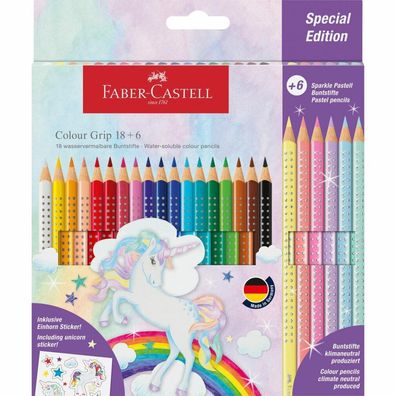 Faber-Castell FABER-CASTELL Buntstift Colour Grip Einhorn 18 + 6