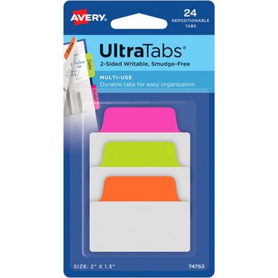 Avery Zweckform UltraTabs Multi-Use Haftmarker farbsortiert 24 Blatt