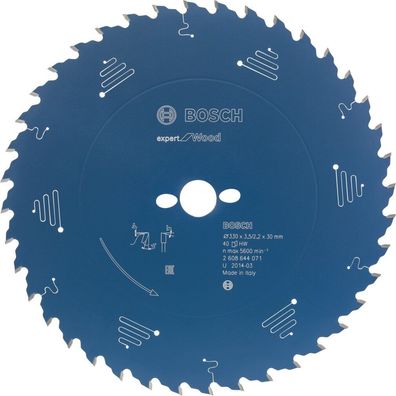 Bosch Kreissägeblatt Expert for Wood, Ø 165mm, 24Z (Bohrung 20mm, für Handkreissägen)