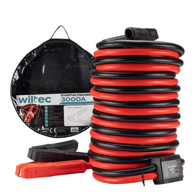 Wiltec Starthilfekabel 3000A 50mm² 4m Überbrückungskabel Auto Starterkabel