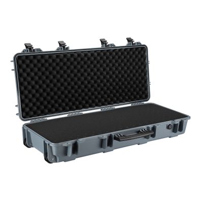 Wiltec Waffenkoffer 97,8x42x17,3cm Grau Langwaffenkoffer Gewehrkoffer Koffer