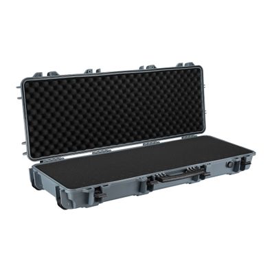 Wiltec Waffenkoffer 109,8x41,5x15,5cm Grau Langwaffen Gewehrkoffer Koffer Gewehr
