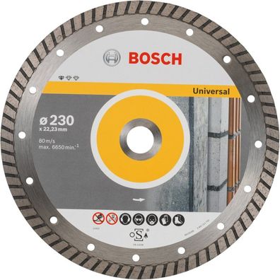 Bosch 10x Diamanttrennscheibe Standard for Universal Turbo, 230x22,23x2,5x10 mm