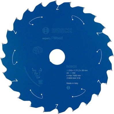 Bosch Kreissägeblatt Expert for Wood für Akku-Gehrungssägen 216 x 1,7 x 30mm 24