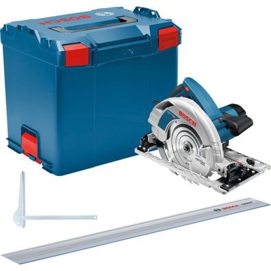 Bosch Handkreissäge GKS 85 G Ø 235mm + FSN 1400 mit Zubehör-Set 2.200 W in L-Boxx