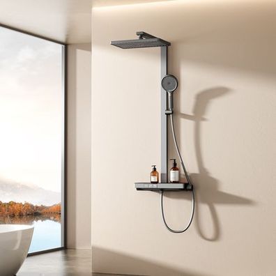 EMKE Duschsystem Mit Thermostat Duscharmatur Regendusche Duschset Dusche
