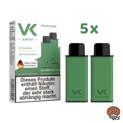 VK Slim POD Double Apple 20mg/ml Nikotin 5x 2 Pods