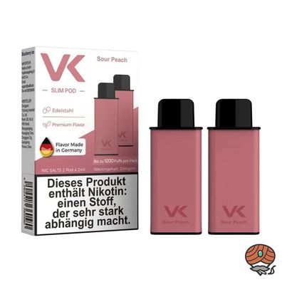 VK Slim POD Sour Peach 20mg/ml Nikotin à 2 Pods