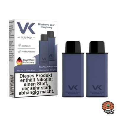 VK Slim POD Blueberry Sour Raspberry 20mg/ml Nikotin à 2 Pods