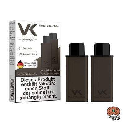VK Slim POD Dubai Chocolate 20mg/ml Nikotin à 2 Pods