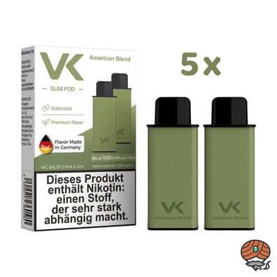 VK Slim POD American Blend 20mg/ml Nikotin 5x 2 Pods