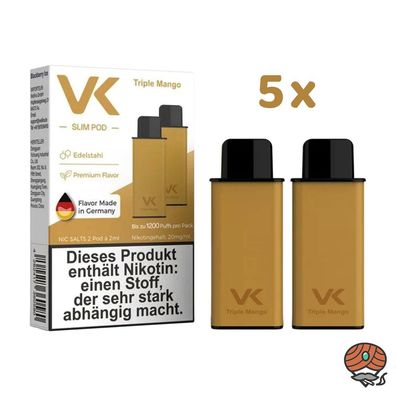 VK Slim POD Triple Mango 20mg/ml Nikotin 5x 2 Pods
