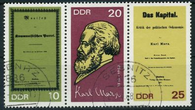 DDR Zusammendruck Nr WZd195 gestempelt 3ER STR X11F532