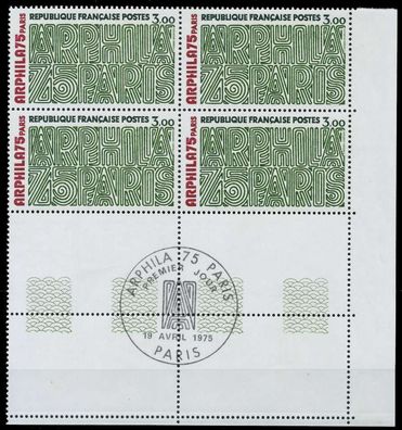 Frankreich 1975 Nr 1914L postfrisch Viererblock ECKE-UR X61EDC6
