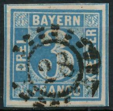 BAYERN Mühlradstempel AUF Nr 2II oMR 28 ZENTR- X712C0A