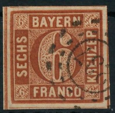 BAYERN Mühlradstempel AUF Nr 4II oMR 237 ZENTR- X7194CE
