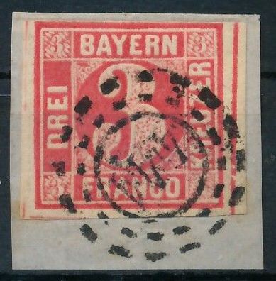 BAYERN Mühlradstempel AUF Nr 9 oMR 441 zentrisch gestempelt X719856