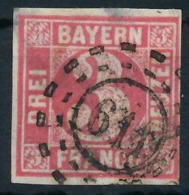 BAYERN Mühlradstempel AUF Nr 9 oMR 614 zentrisch gestempelt X71991E