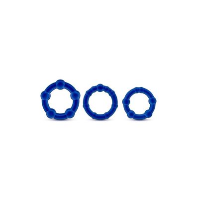 Penisringe Beaded Cockrings für längere Erektionen blue