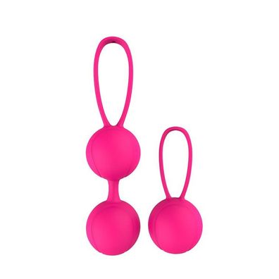 2er Set Liebeskugel Pink 41g + 80g Beckenbodentraining Vaginakugeln