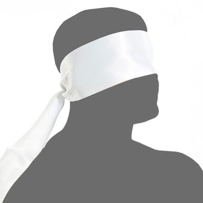 Bondage Stoff Augenbinde & Partner Fessel in Weiß
